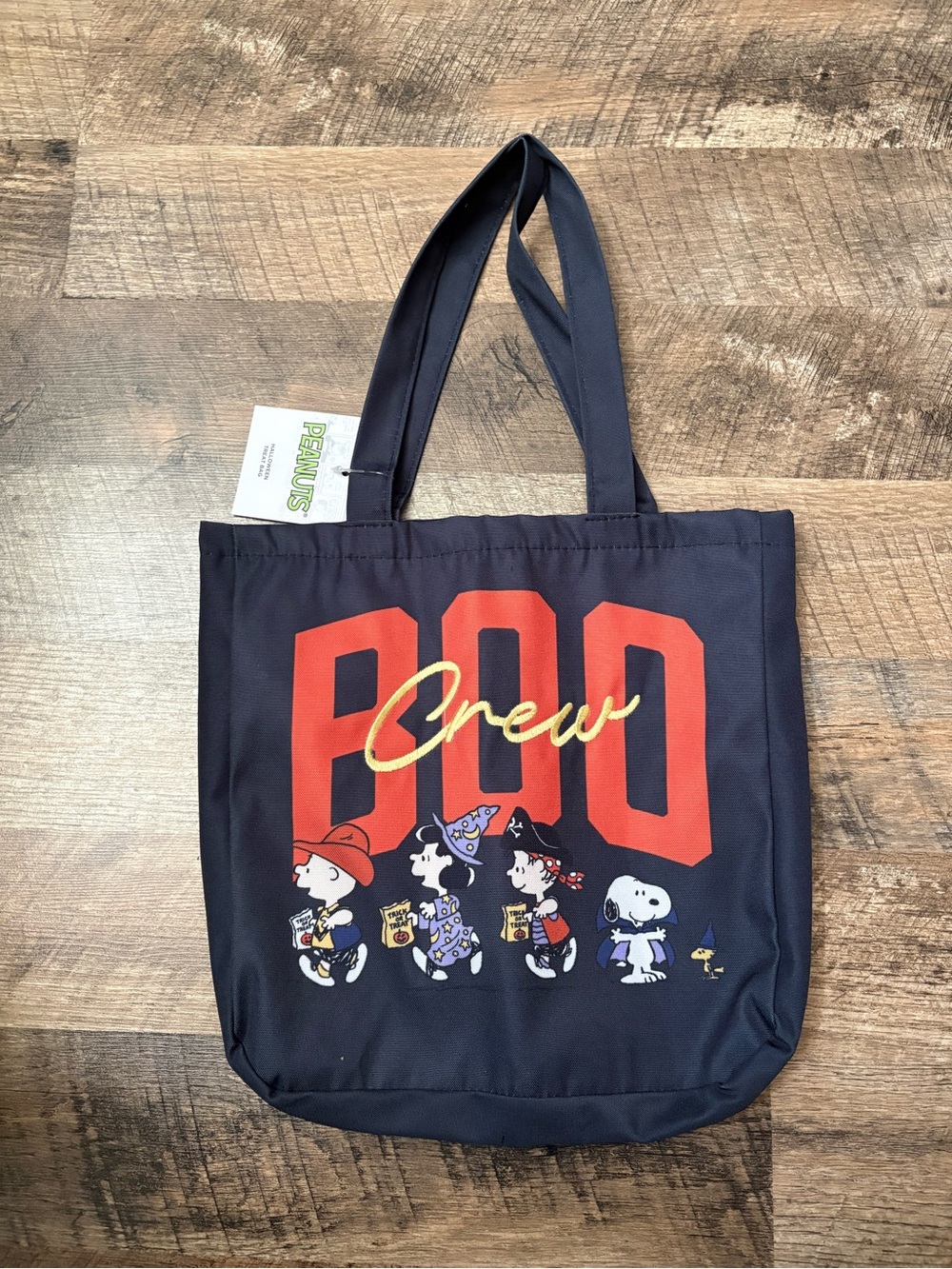 Peanuts Halloween Tote - Navy, Red & Yellow
